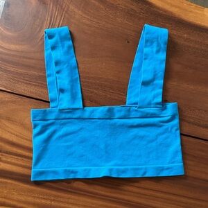 Free People Bright Blue wide strap bandeau top